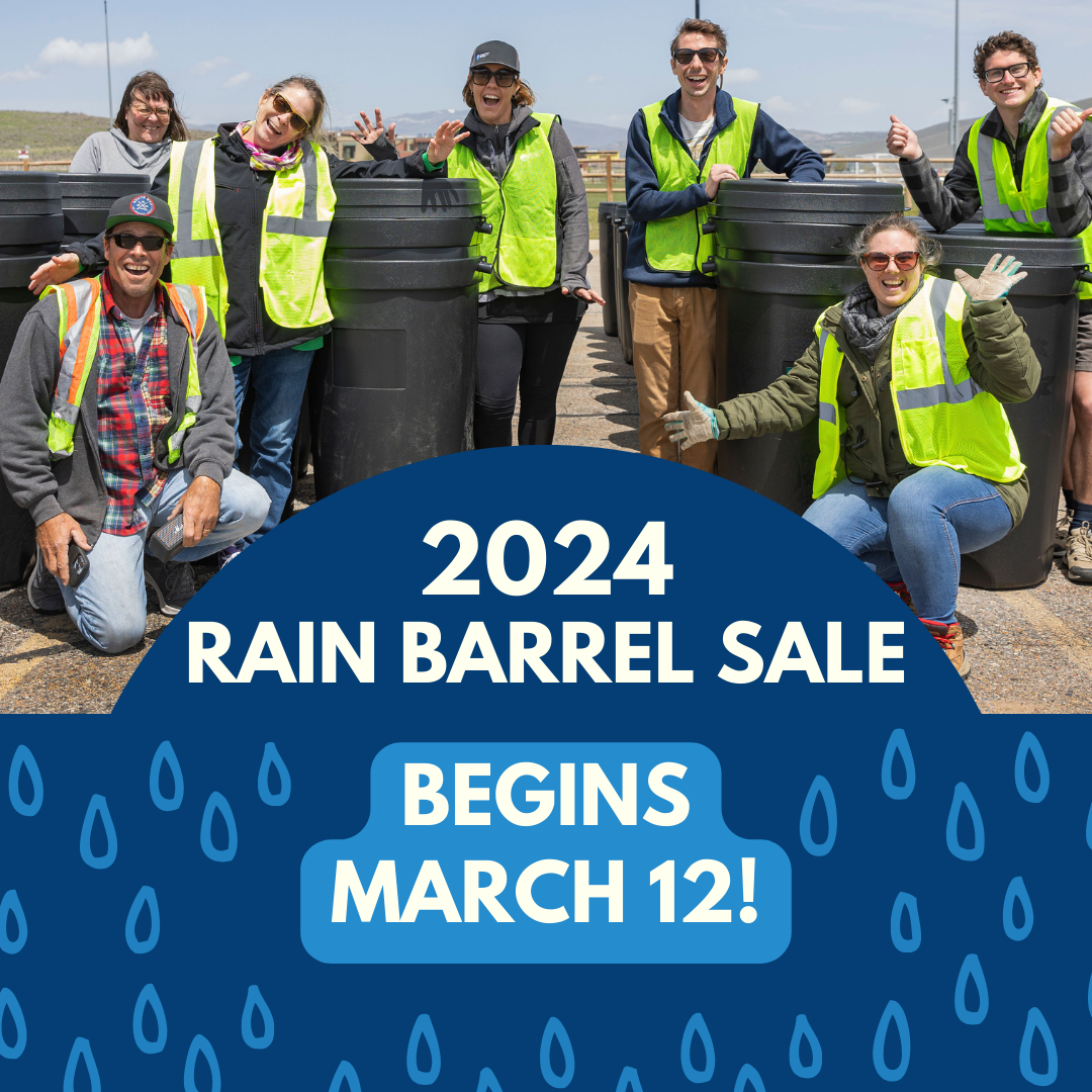 sustainability - rain barrel pickup reminder